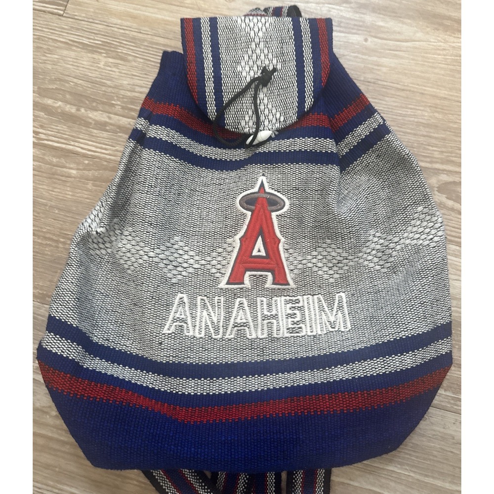 Anaheim Angels logo Mexican Poncho Style backpack handmade bag tote MLB